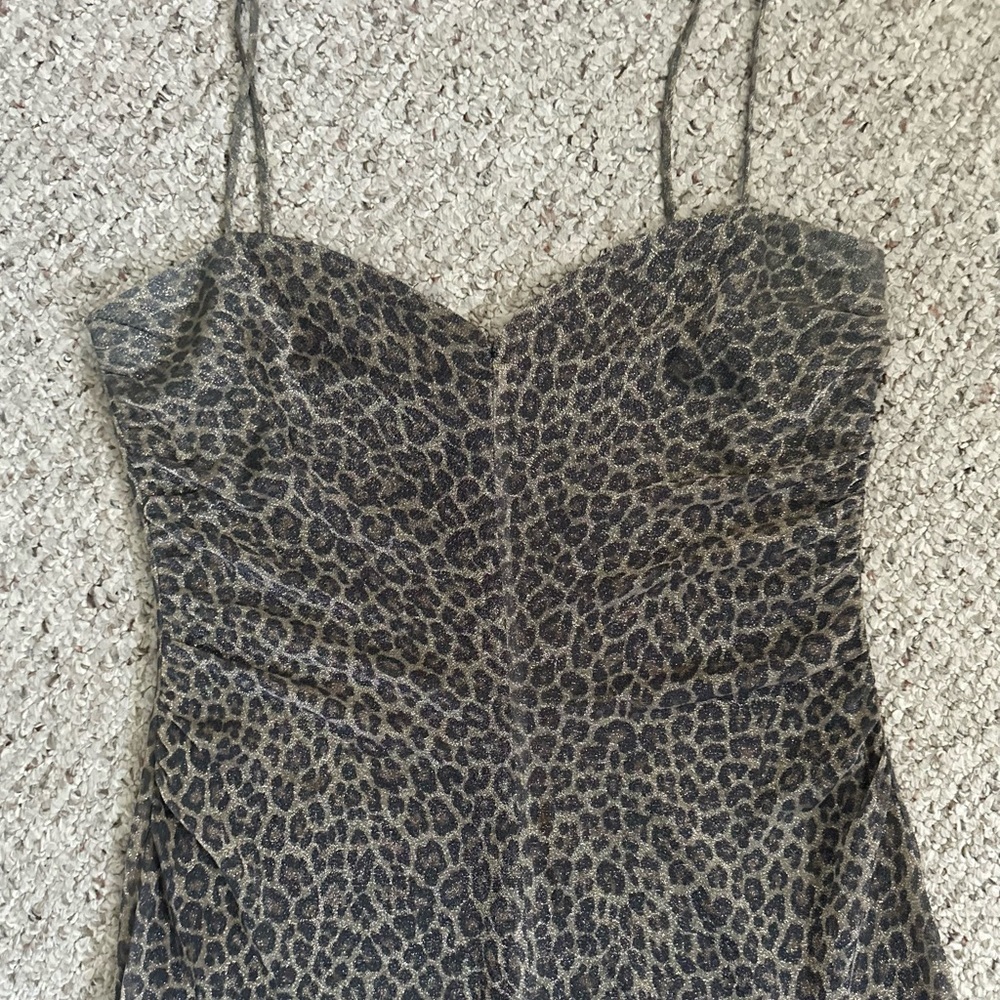 Andrea Polizzi for Rex Lester Leopard Print Vintage Gown Size 10 - Picture 8 of 8